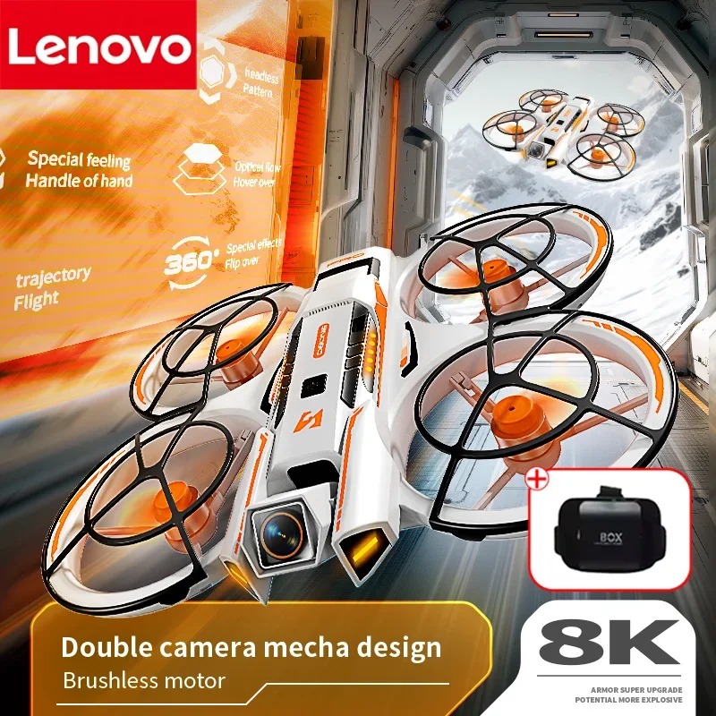 Lenovo A21 Pro VR Drone 8K Profeissional Antenna HD Doppia Fotocamera Intelligente Evitamento Ostacoli Brushless Potenza Pieghevole FPV UAV
