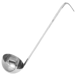 Spoon with Hook Food Serving Ladle Sauces Ladles Stainless Steel Soup for Restaurants Kitchen Metal Tableware Cocktail Strainer