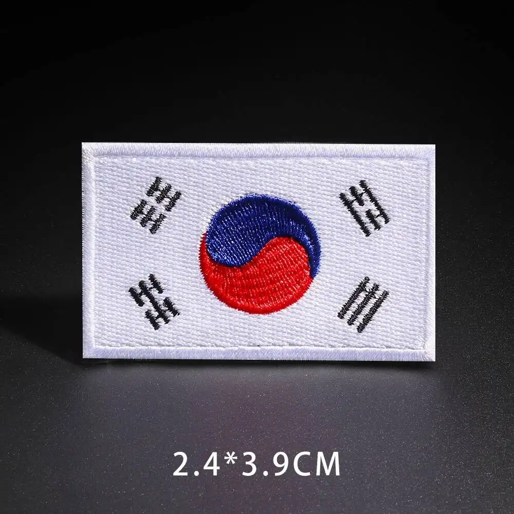 Country Flag Patch Stripes Embroidered Russia UK France EU Netherlands Flag Tactical Military Patches Army Applique stripe Badge