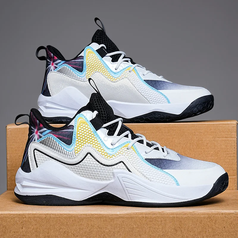 Men's Basketball Shoes Basketball Sneakers Anti-skid High-top Couple Breathable Man Basketball Boots