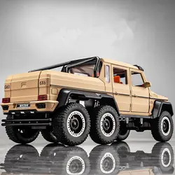 1:20 G65 G63 6*6 Tire Alloy Car Model Diecast & Toy Metal Off-Road Vehicles Car Model Sound and Light Simulation Childrens Gifts