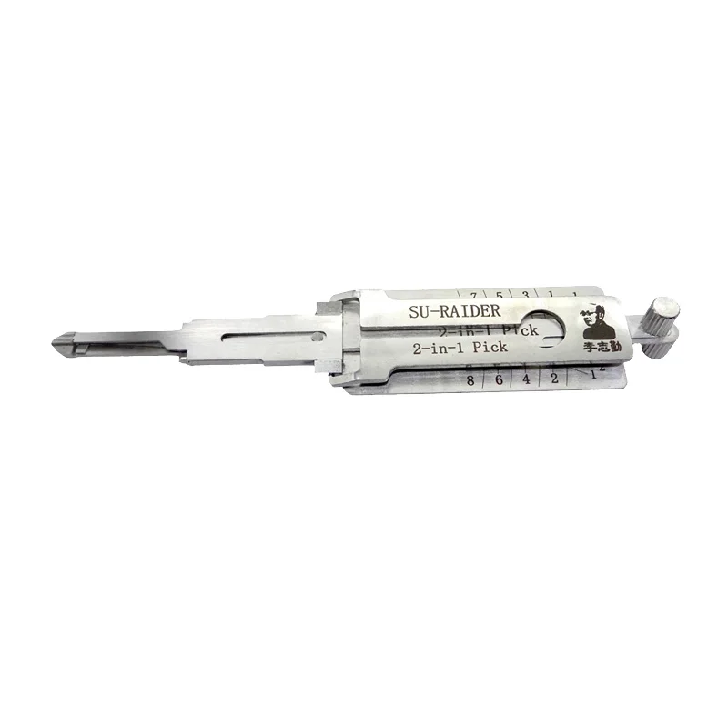 Lishi SU-RAIDER 2-in-1 slotenmaker decoder ontsteking auto deur opener voor Suzuki motorfietsen linker sleuf vlak frezen