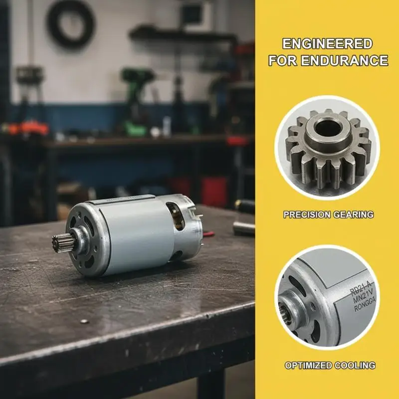 Heavy Performance RS550 DC Motor 21V Ideal 28000RPM Speed for Electric Saw Cutting image 4