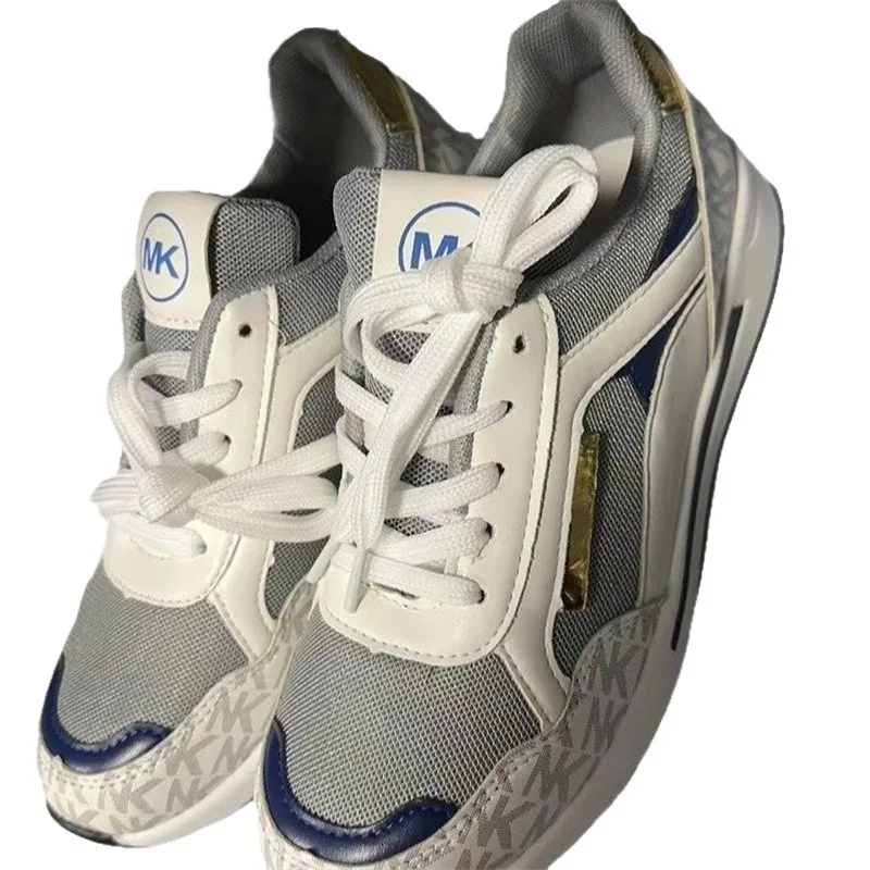 Tamanho grande primavera moda respirável leve casual confortável sapatos femininos versátil fundo plano sapatos esportivos femininos