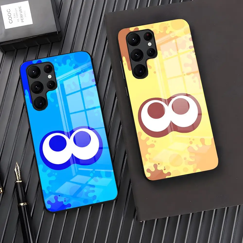 Game Splatoon Art Phone Case For Samsung S26 S25 Plus S20 S20 Plus S22 Ultra S23 FE S21 Plus S21 Ultra Glass Cover