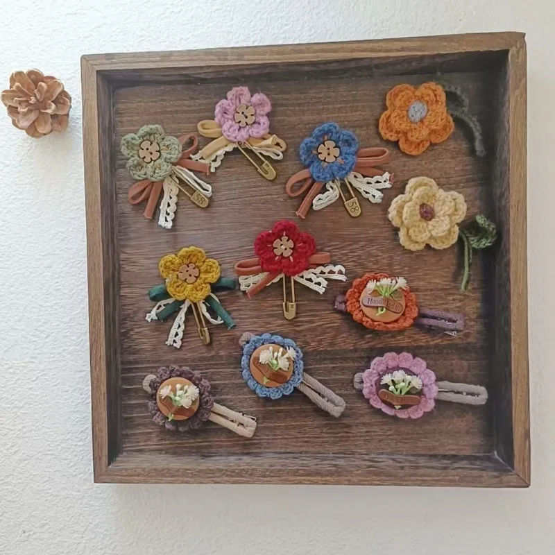Cotton Linen Small Flower Bow Brooch Hair Clip Versatile Cute Corsage for Women Daily Wear Premium Handmade Daily Accessories