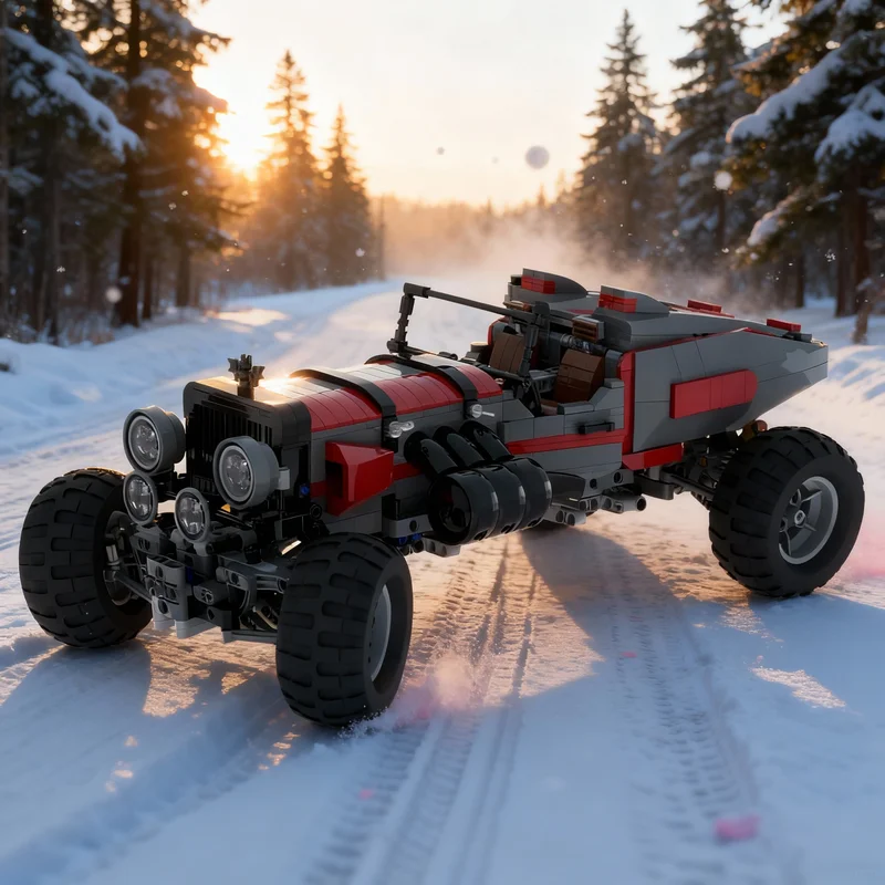 

1100 деталей MOC: Гоночный автомобиль «Озорной мальчик» (версия для демонстрации), техническая модель, конструктор, рождественский подарок, игрушка-конструктор для детей