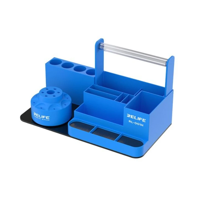 Rotatable Tool Storage Rack Desktop Part Organizer Box Large Capacity Screwdriver Storage Holder Portable Maintenance Tools Box