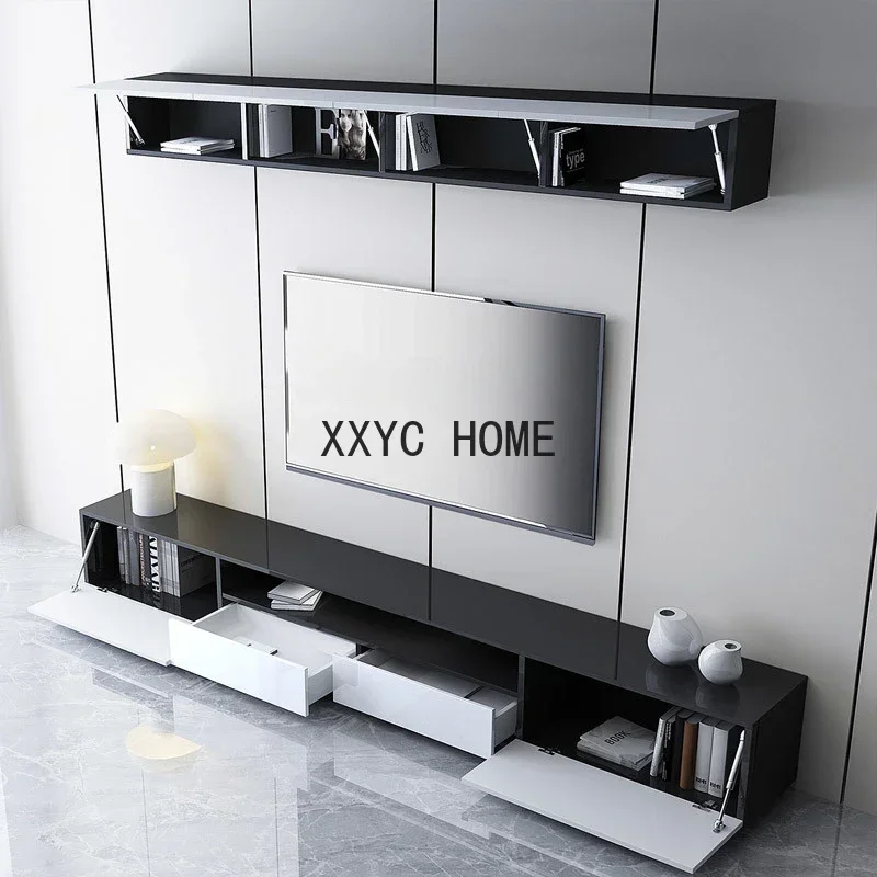 

Wall Cupboard Combination Living Room Furniture Background Wall Cabinet Large and Small Apartment Type
