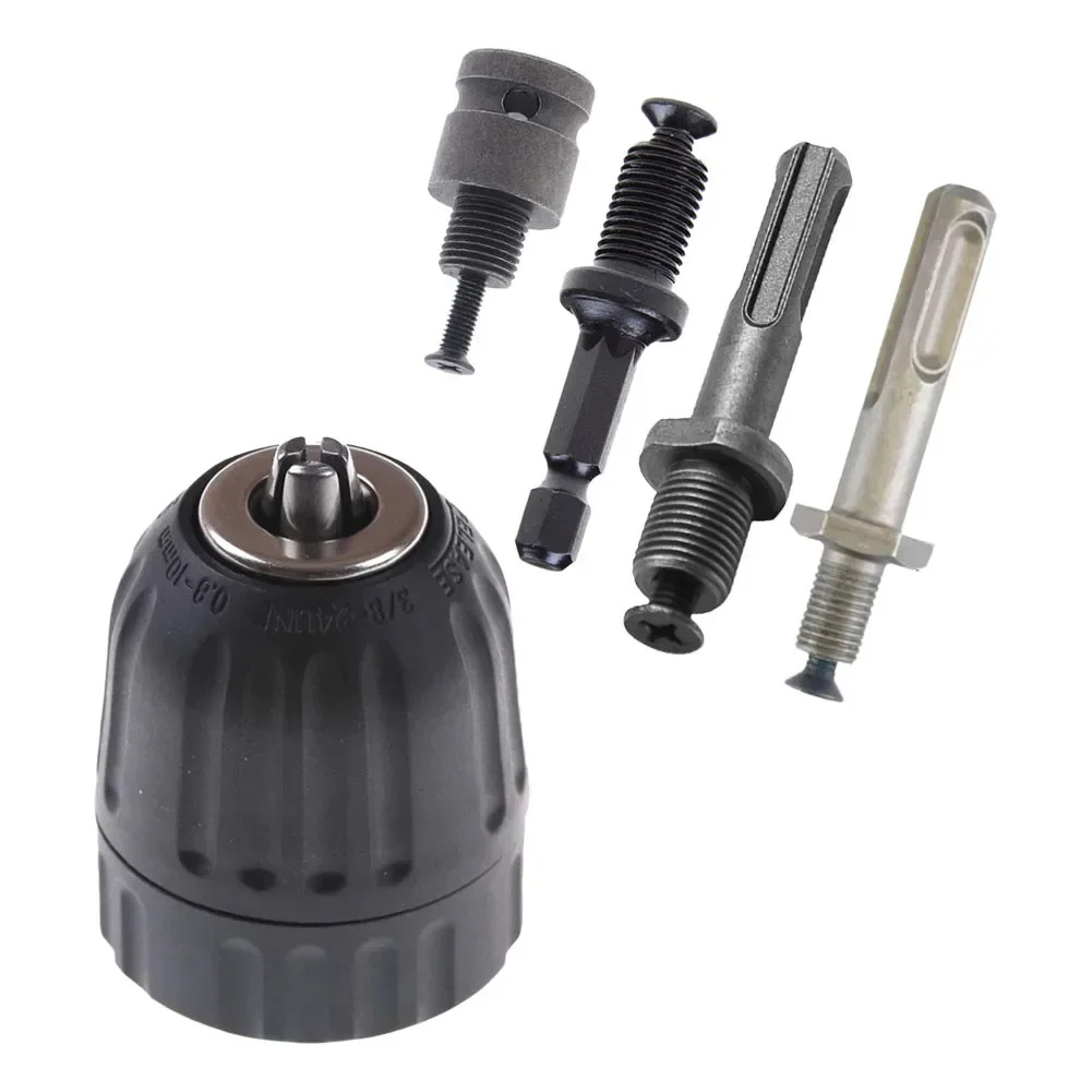 Enhanced Performance Keyless Drill Chuck Adapter 38 24UNF Shank 14 Hex 5PCS 0 810mm Easy to Attach and Release