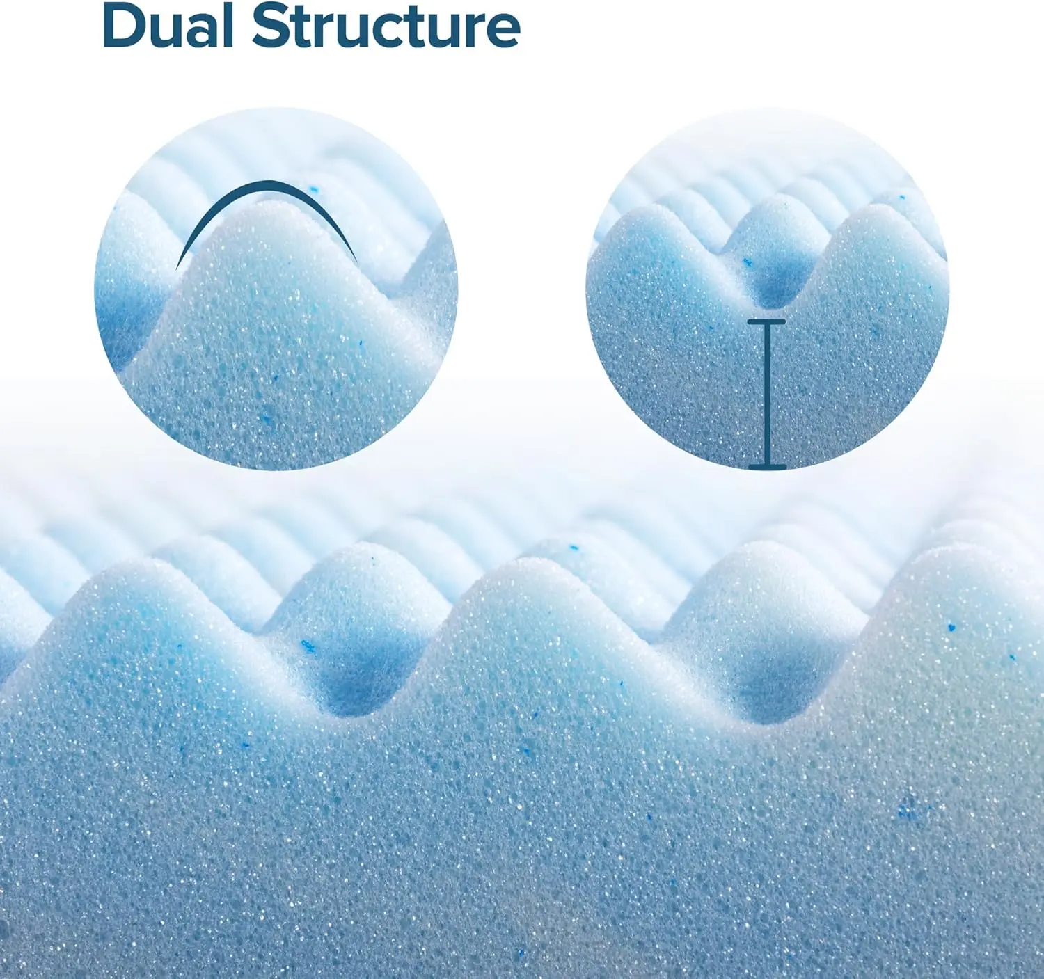 3-Inch Cooling Gel Memory Foam Mattress Topper, Compact WonderBox Packaging, Airflow Design, CertiPUR-US Certified