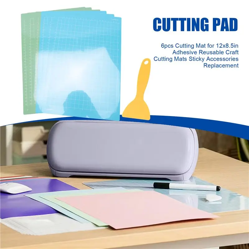 

6Pcs Cutting Mat For Joy Xtra 12X8.5In Adhesive Reusable Craft Cutting Mats Sticky Accessories Replacement Multi-Purpose