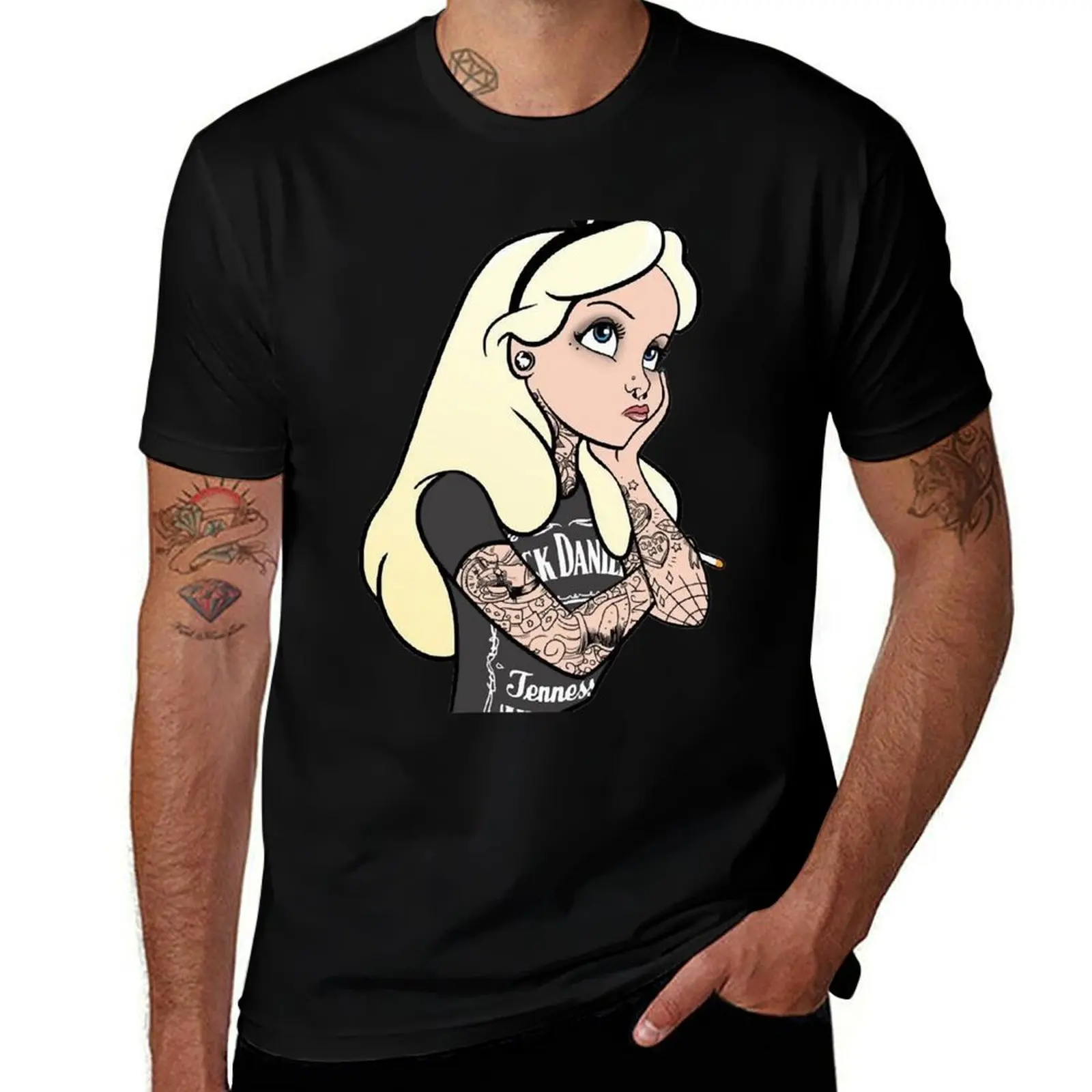 

Secret Alice Punk In Wonderland Scoop Retro Vintage T-Shirt man t shirt heavy cotton t shirt for man 100 percent cotton T-shirt