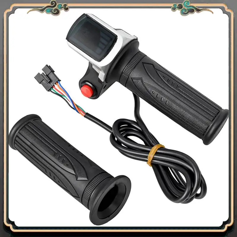 

M45K-Scooter Throttle Handle Electric Bike Throttle With LCD Display Handle Throttle For 36V Twist Throttle Scooter E-Bike Parts