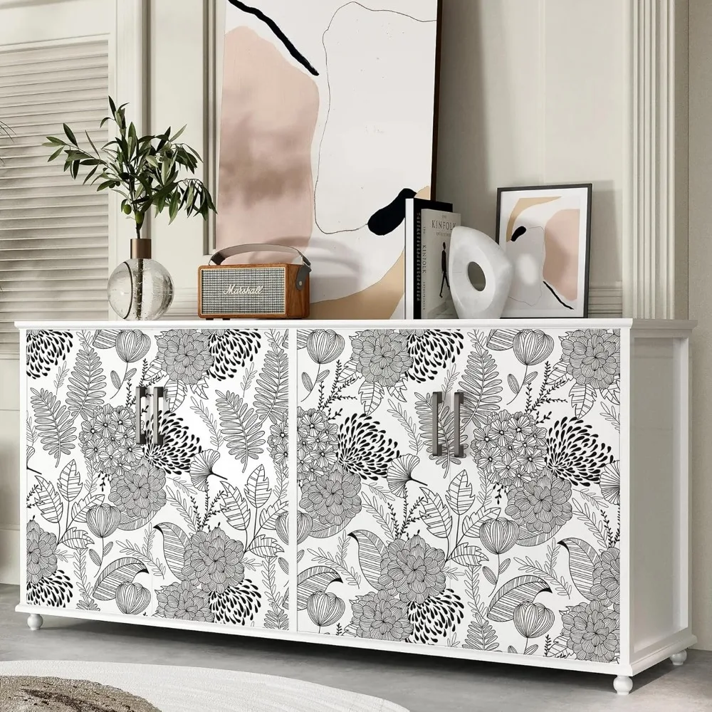 ورق جدران قابل للتقشير واللصق على شكل أوراق زهور بوهو عتيقة لخزائن وأدراج الحمام، مقاس كبير، نمط ورق اتصال