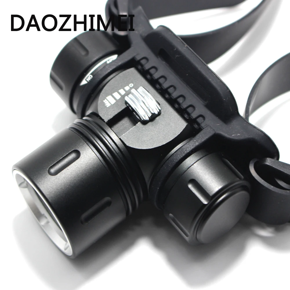 Underwater LED Diving Headlamp Fishing lamp Infinite dimming Scuba Diving Torch 18650 waterproof Front lighting headlamp