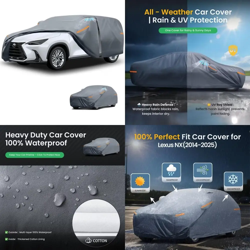 

Breathable Waterproof Car Cover for Lexus NX Models 2014-2025 with Premium Cotton Liner and Enhanced Protection