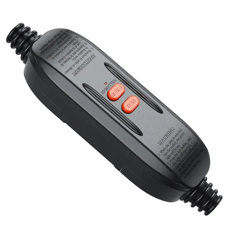 AB33-Inline GFCI Plug 15 Amp With Auto Reset, Easy-Safe Industrial-Grade Ground Fault Protection For Power Pressure Washer