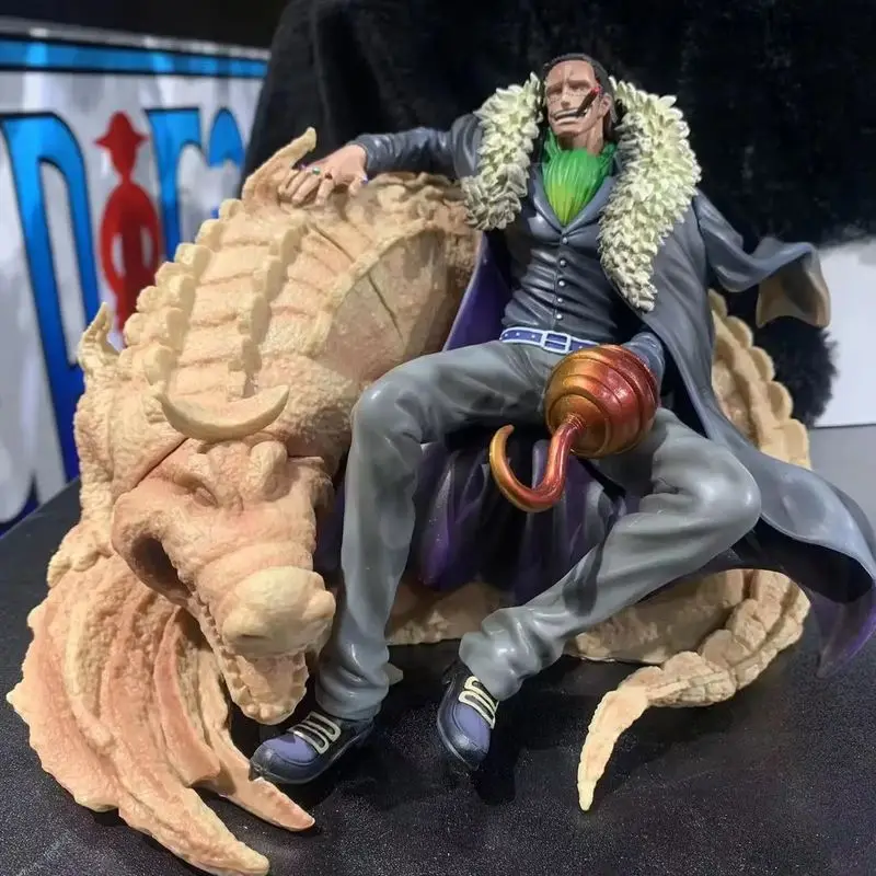 

22cm Anime One Piece Sir Crocodile Sitting Ver. Pvc Action Figure Statue Collectible Model Kids Toys Doll Gifts Desktop Ornament