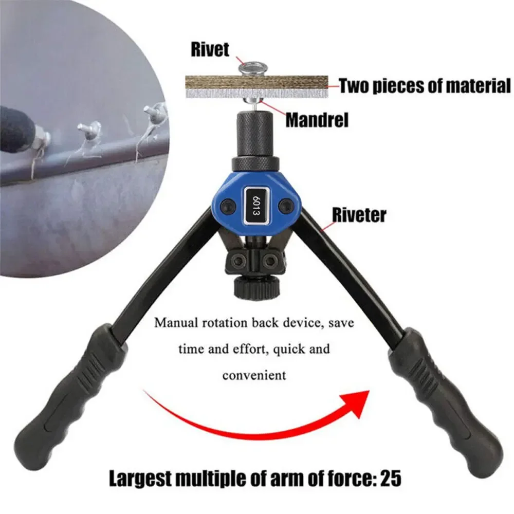 110pcs Hand Riveter Nut Guns Set M3 M4 M5 M6 M8 M10 M12 Hand Blind Rivet Tool