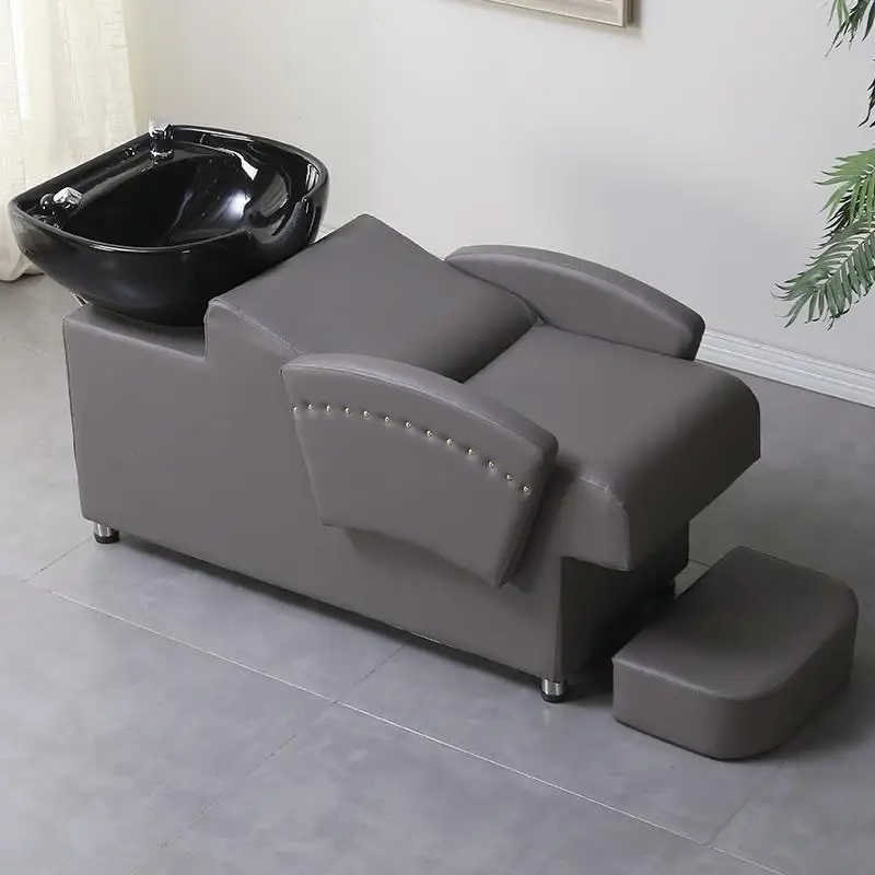 

Luxury Simple Hair Salon Shampoo Chair Multifunction Barbershop Shampoo Bed Hair Salon European Style Salon Furniture Silla FYSC