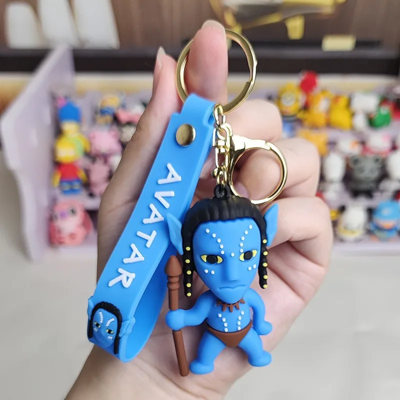 Movie Avatar Keychain On The Phone Anime Action Figures Toy Car Keychain For Bags Gifts For The New Year Christmas Gifts