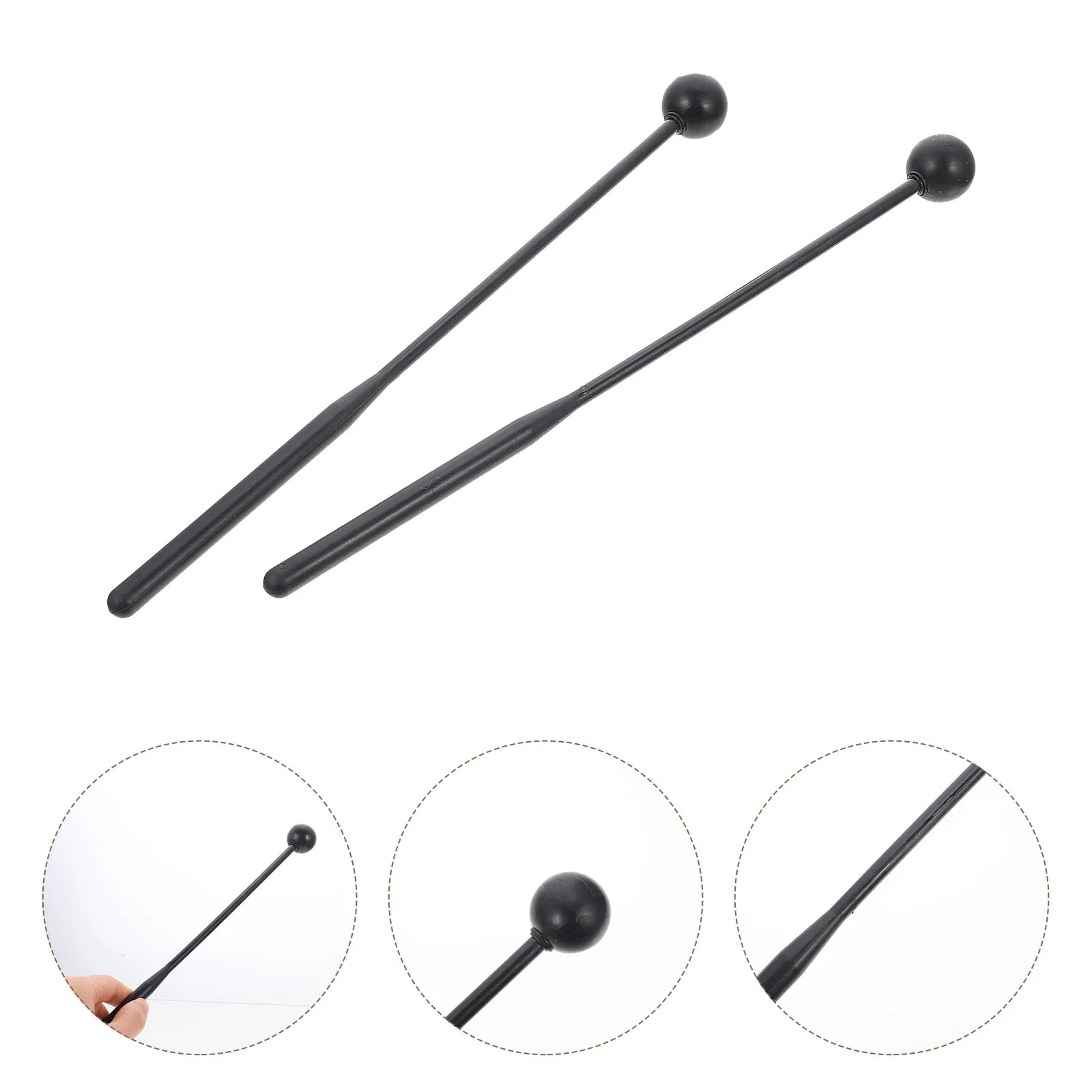 

2pcs Professional Durable Marimba Mallets Smooth Surface Percussion Instrument Accessories Sturdy Xylophone Hammer Tongue Drum