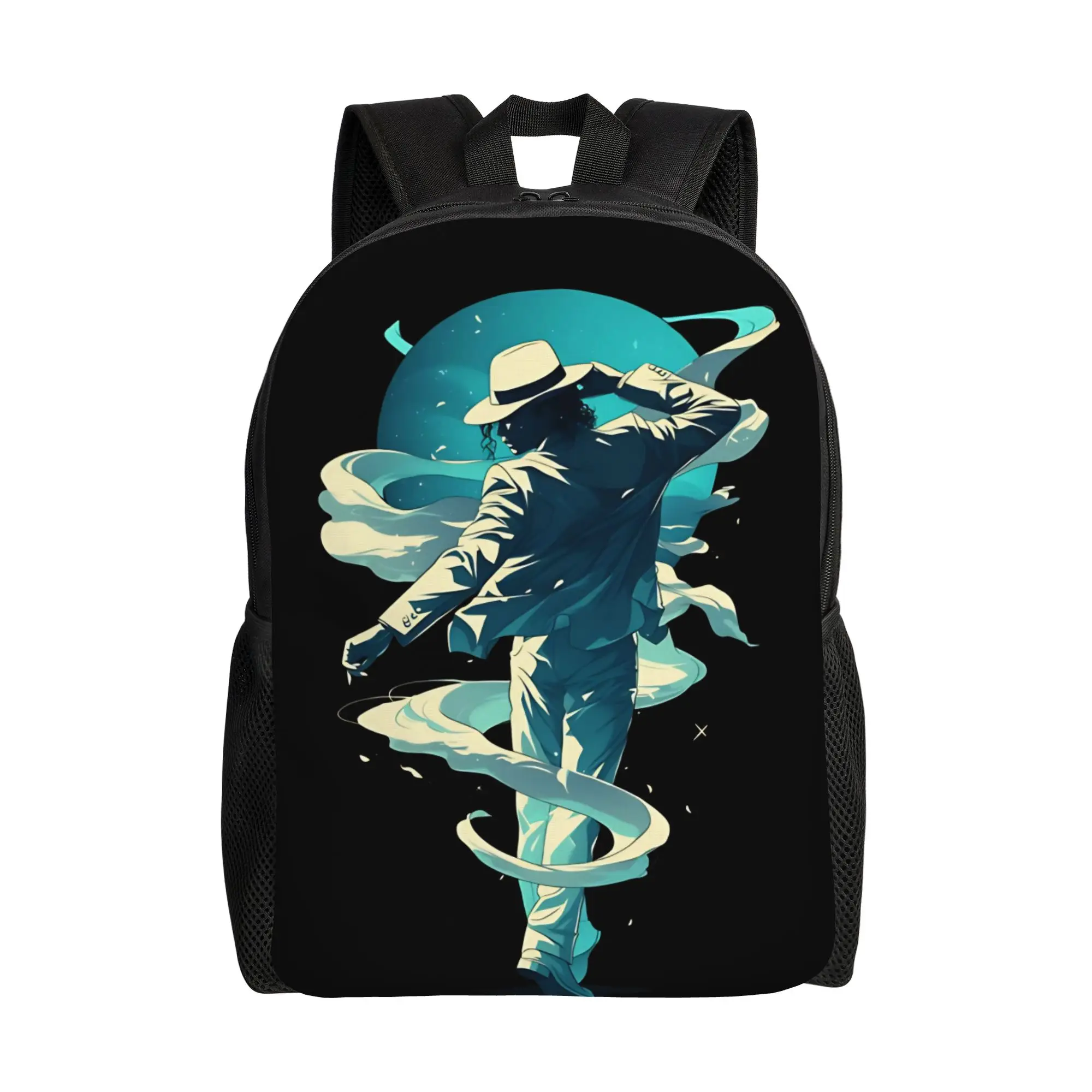 MJ Timeless Dance Backpack for Men Women Casual Student Work Daypack M-Michaels Laptop Canvas Bags Sports