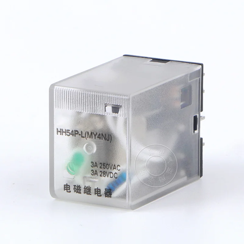 Small Relay Intermediate Electromagnetic Relay With Base HH52P/53P/54P/62P/JQX-13F/64P 12V24V