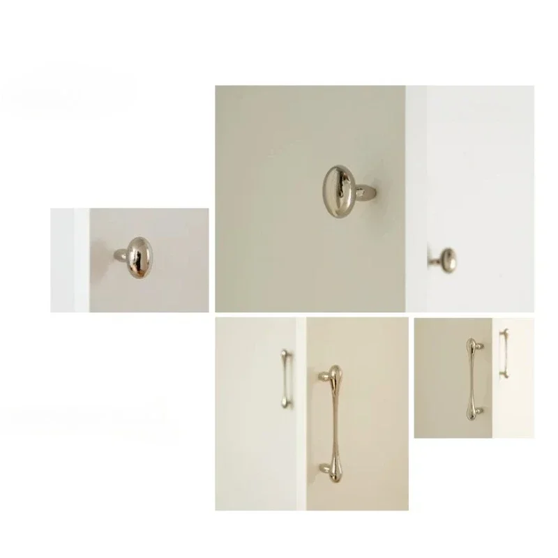 Minimalistischer Kleiderschrank-Schminktisch-Türgriff Möbelbeschlag Schrankknöpfe Titan-Silber Einloch-Schrankgriff – Detail 14