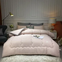 Winter Quilt Thicken Warm Bed Blanket Double Bed Cover Soft Comforter Home Microfiber Nordic Quilts With Filling