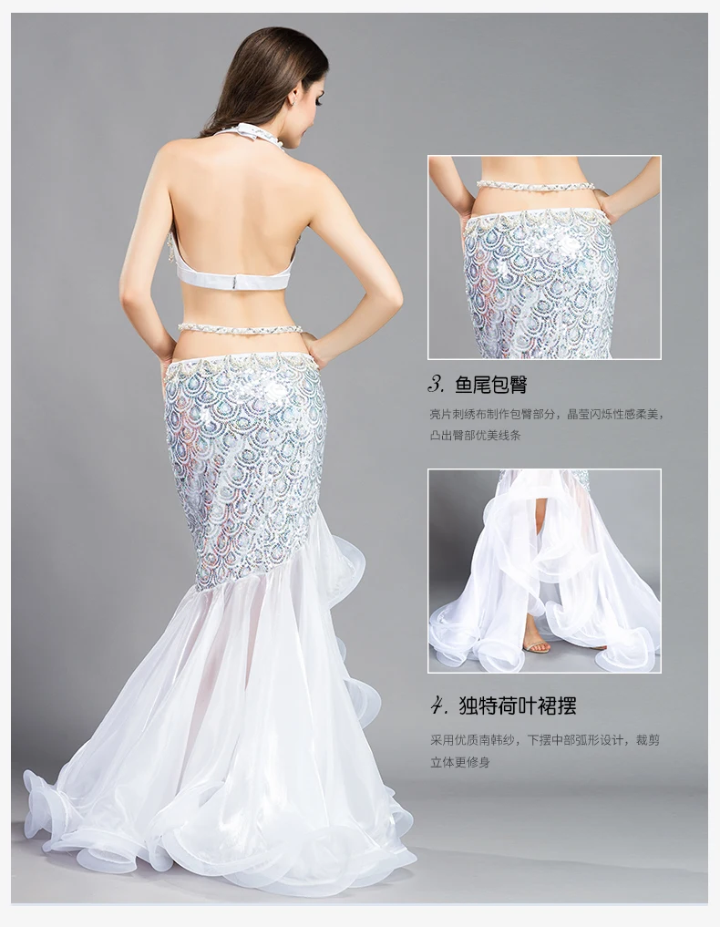 Ropa de baile de gama alta para mujer, traje de danza del vientre, sujetador y falda, conjunto de 2 uds., ropa de baile para escenario, novedad de 2023, 8808