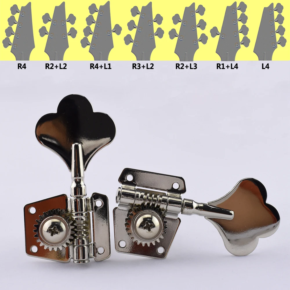 1 Set 4/5 Strings  Electric Bass Cloverleaf Machine Heads Tuners  ( Nickel) - KR(Origin)