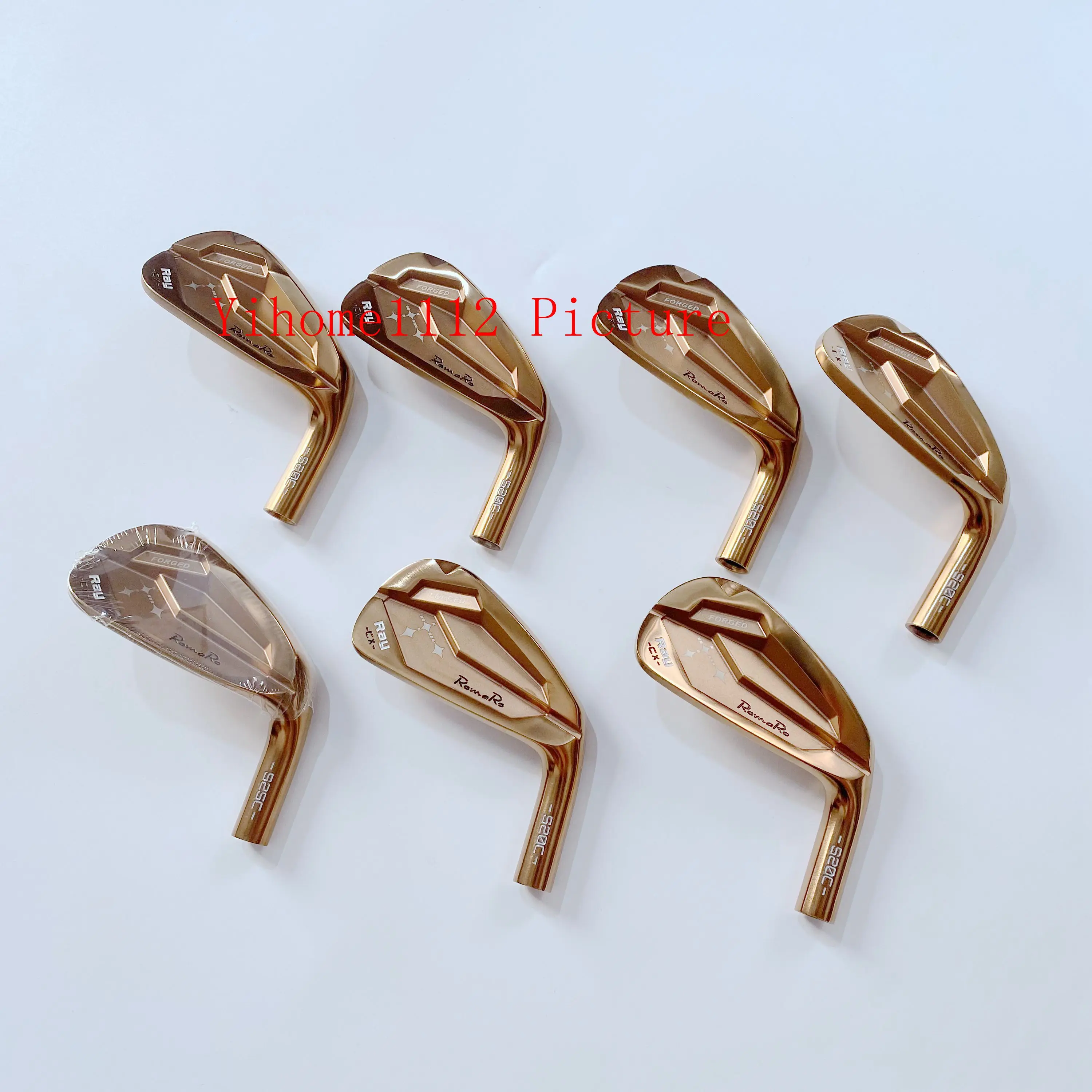 Yihome Golf Club Irons Head Only Ro Ray CX 4-P 7Pcs Bronze Style S20C Forged