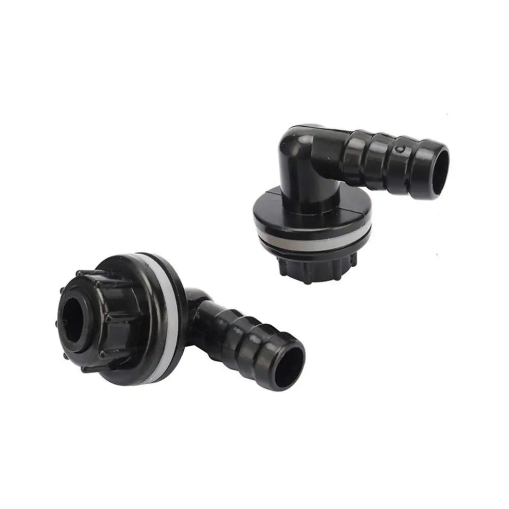 Durable Plastic Small Drainage Connector Black Drainage Water Changing Fitting Elbow Connector Watering Equipment Water Tank