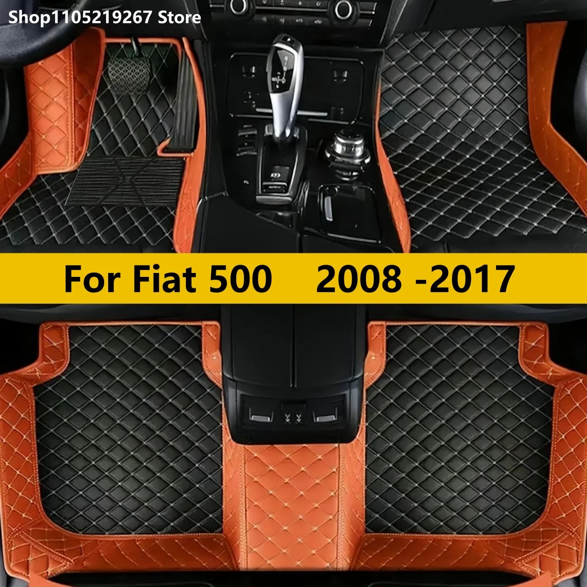 

Custom Car Floor Mat Fit for Fiat 500 2008 2009 2010 2011 2012 2013 2014 2015 2016 2017 All Weather Auto Accessories Foot Carpet