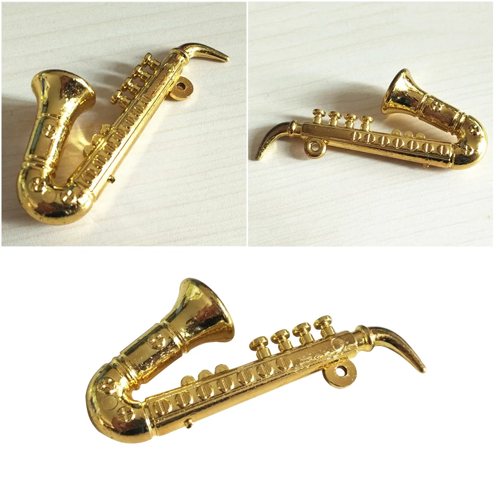 Saxofón de 3 piezas para niños, instrumentos de decoración, miniaturas