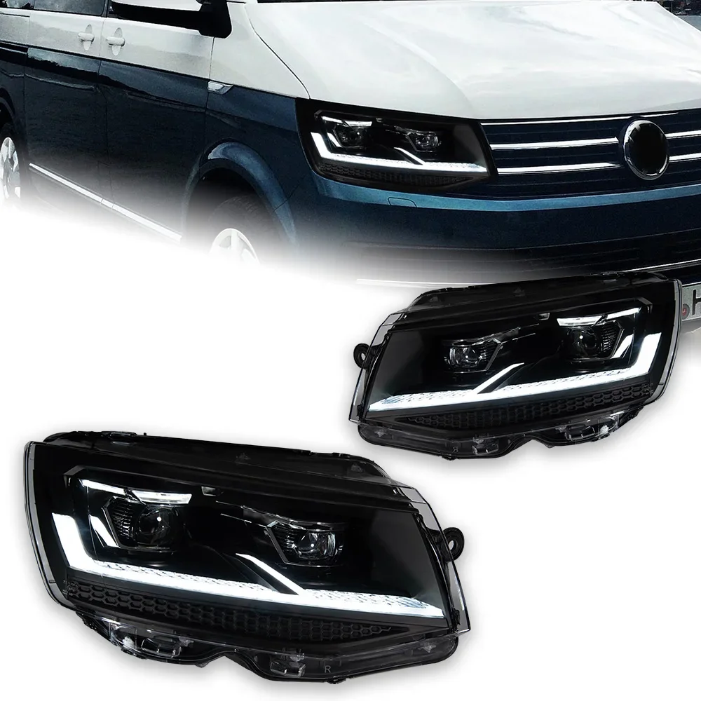 

Автомобильные фары для VW Multivan T5: светодиодные проекционные линзы, 2010-2021, T6 Signal Caravelle, DRL, автомобильные аксессуары