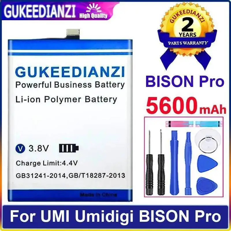 بطارية الهاتف المحمول Umidigi Umi Bison Pro عالية السعة بقدرة 5600 مللي أمبير في الساعة تدوم طويلاً