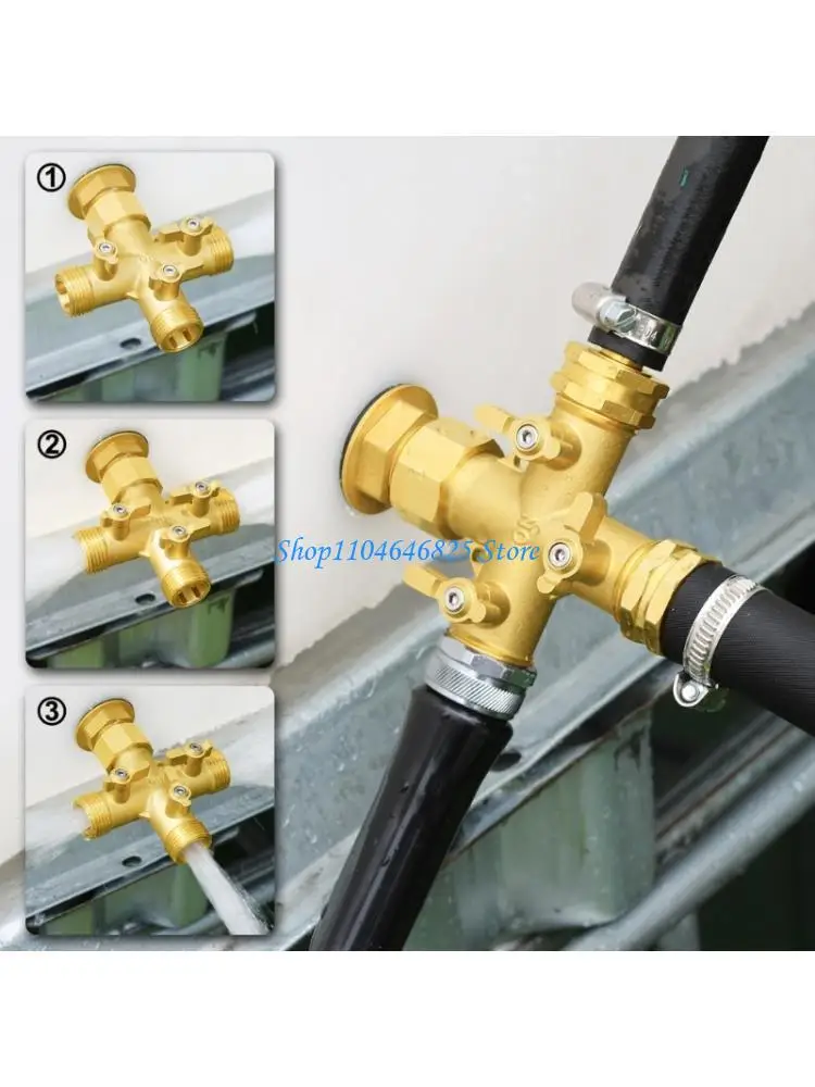 

Модифицируемый бронзовый тройной разделитель шланга с болтовыми выходами 0,5 фута