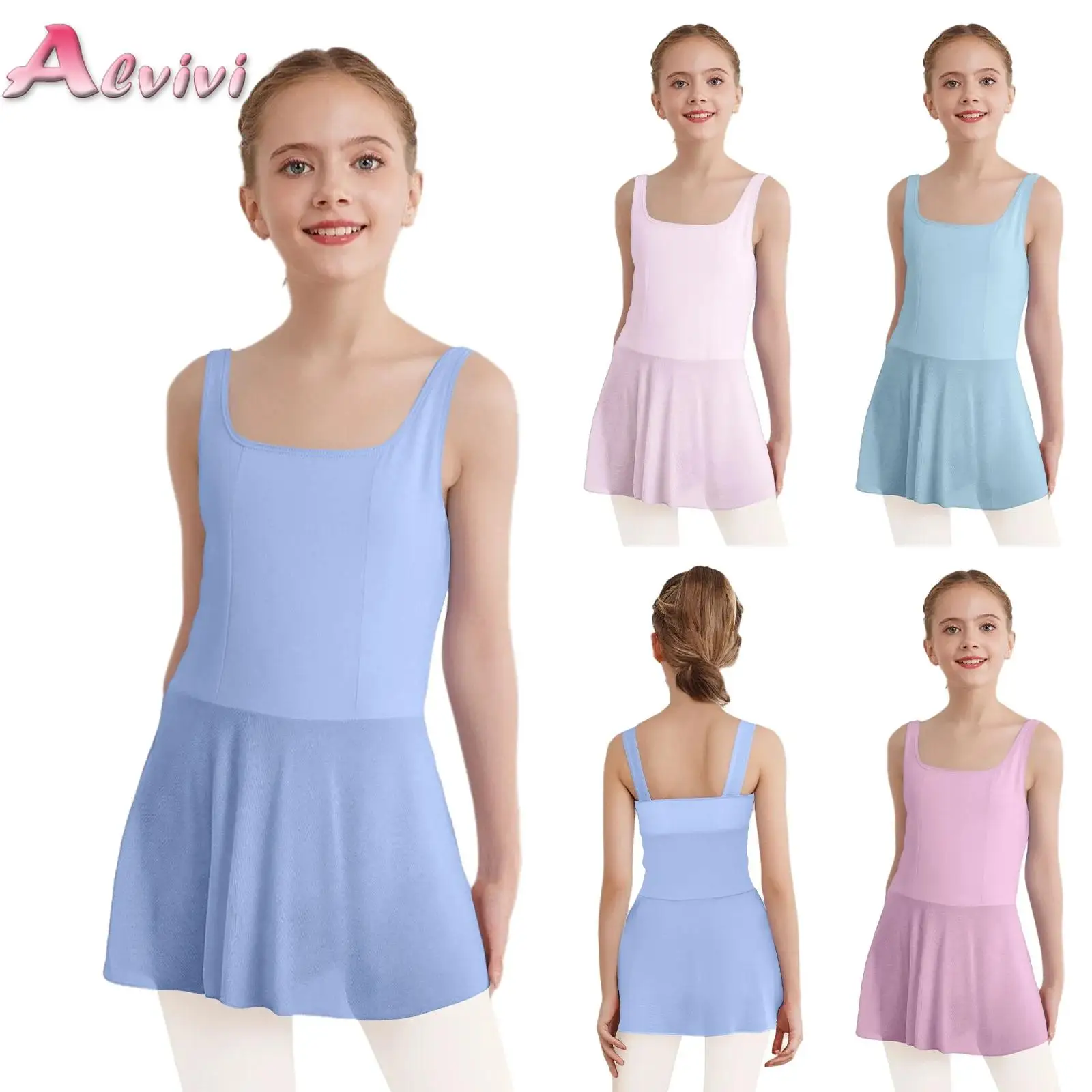 

Girls Sleeveless Camisole Ballet Dance Ruffle Tutu Dress Leotard for Toddler Kid Gymnastics Dance Practice Performance Costume