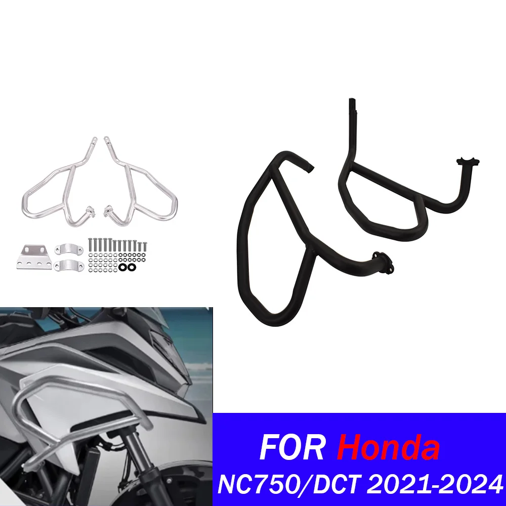 

Для NC750 Crash Bar Защитная рамка двигателя Бампер для Honda NC750 DCT 2021-2024 Мотоцикл Защита от падения на шоссе Нержавеющие детали