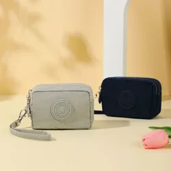 Three Layers Zipper Coin Purse with Large Capacity and Multiple Pockets for Bank Credit Card ID Card Holder and Earphone Storage