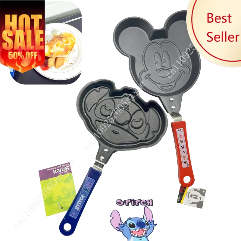 

Stitch Kids Breakfast Frying Pot Mickey Mouse Disney Figure Kitchen Tools Egg Omelette Mold Non Stick Frying Pan Party Gifts