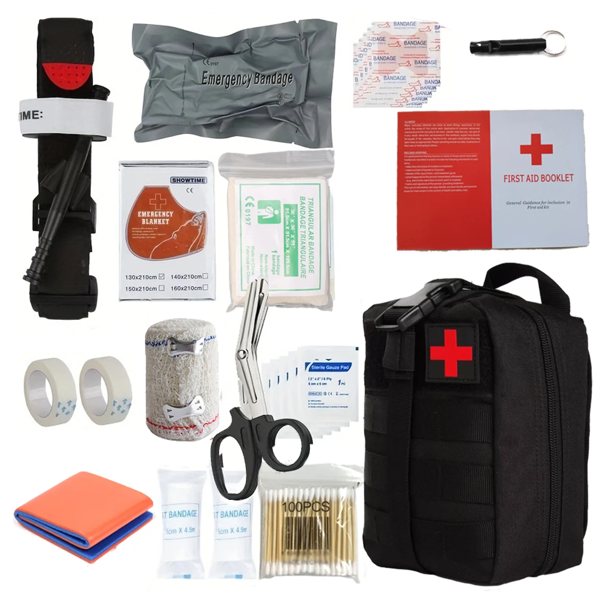 50pcs home outdoor travel first aid kit, camping, boating, hiking, multifunctional portable hiking kit survival kit