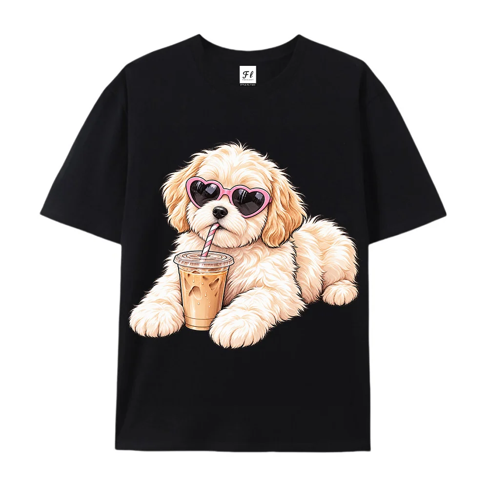 Funny Dog Lover Graphic T Shirt Cute Puppy Print for Men Women Unisex Casual Short Sleeve Vintage Pet Lover Tee