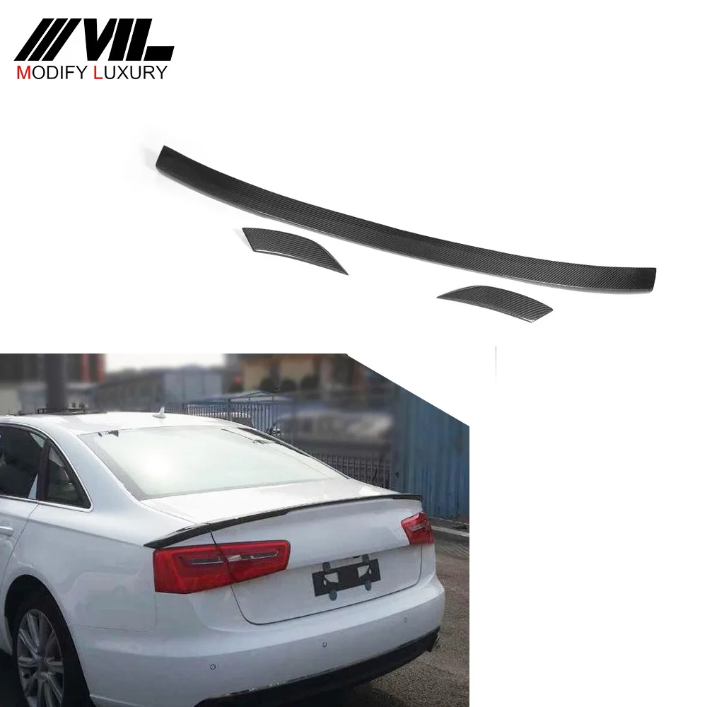 

Suitable for The genuine carbon fiber rear spoiler trunk wing of the Audi A6 C7 2013UP facelift