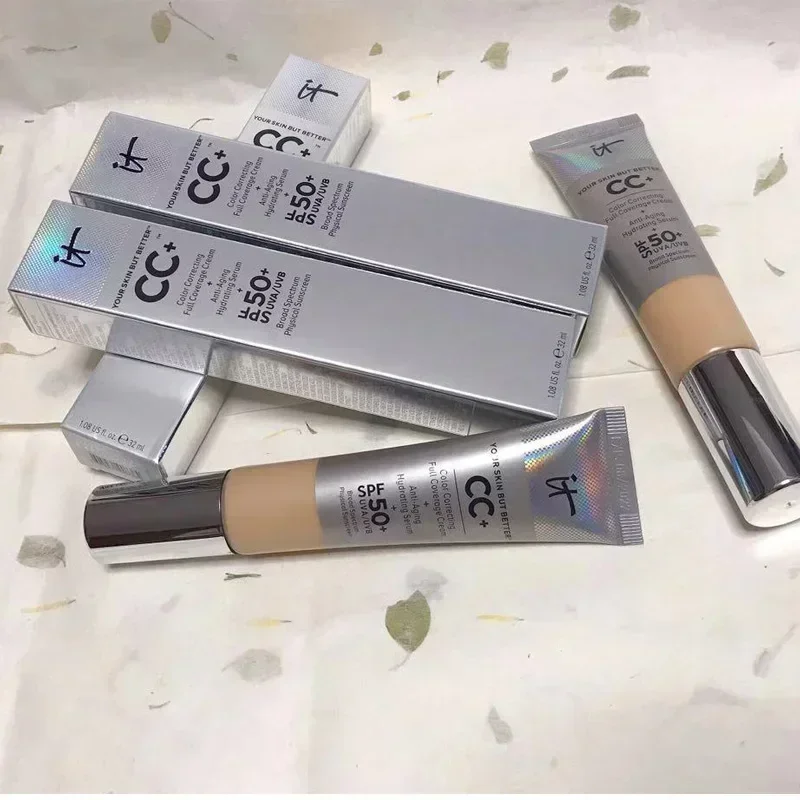 Merk Cosmetica Concealer Cc + Crème Spf50 Fleuren Huidskleur Poriën Concealer Zonnebrandcrème Make-Up Whitening Vloeibare Foundation