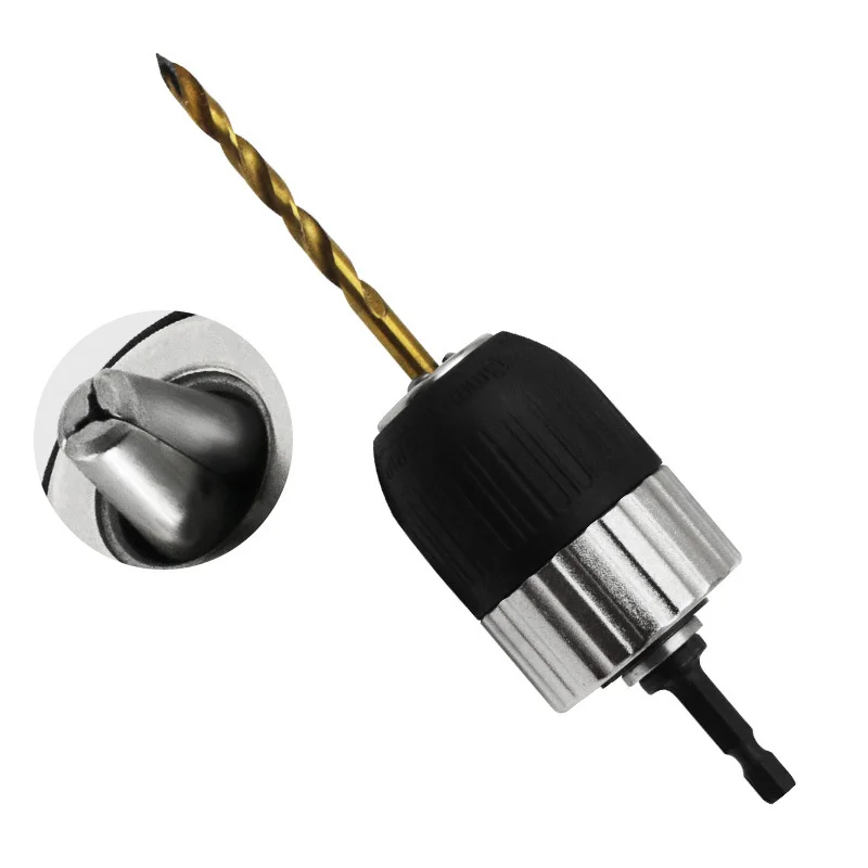 Imagem -03 - Keyless Self-locking Drill Chuck Adapter 213 mm 824unf Hex Shank Liberação Rápida Impacto Pronto Ferramentas Driver Elétrico