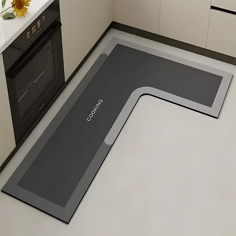 

Custom Size Link Kitchen Floor Mat Black Water-absorbent Absorbent Oil-absorbent Quick-drying Carpet Diatom Mud Anti-slip Mats